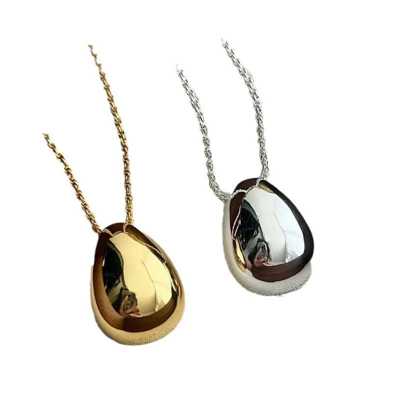 Teardrop Metal Necklace