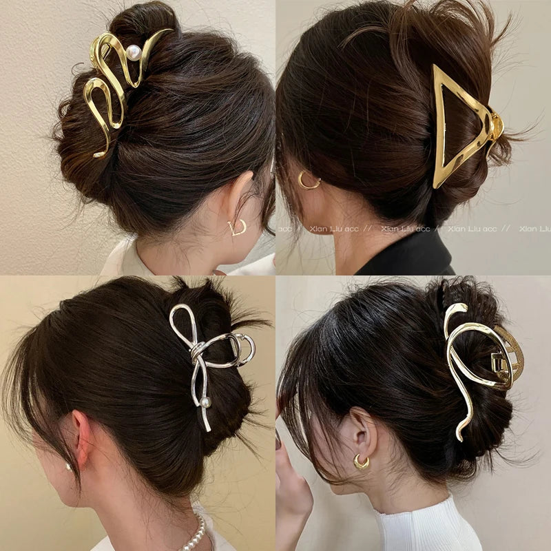 Metal Geometric Hair Clips