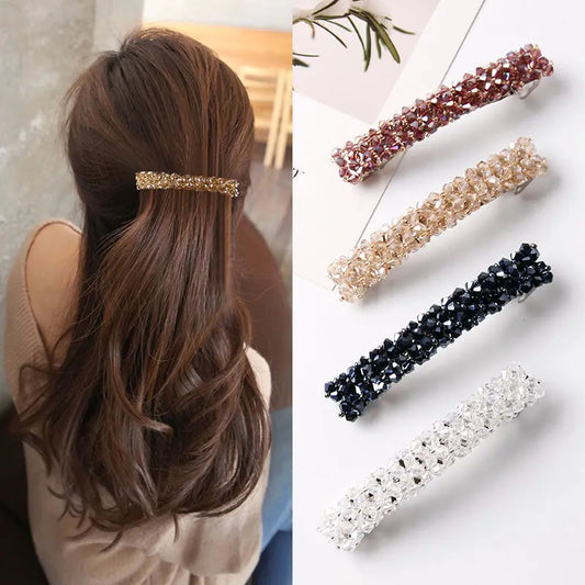 Crystal Rhinestone Barrettes Hair Clips