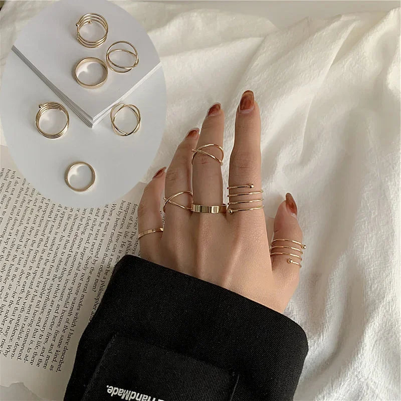 7pcs Fashion Jewelry Rings Set