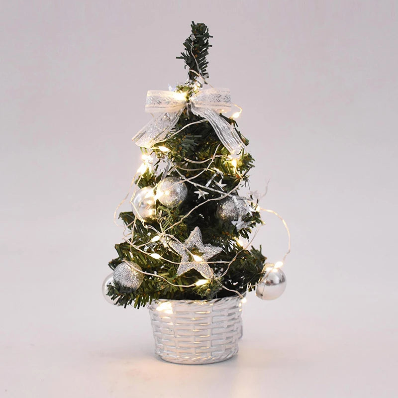 20/30cm Artificial Christmas Tree Table Ornament with LED Light