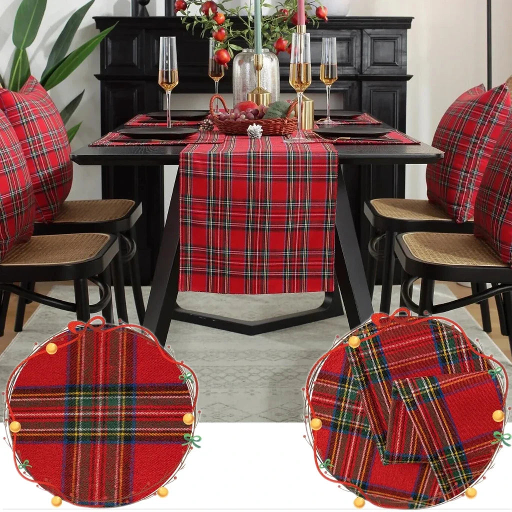 Christmas Scottish Tartan Plaid Tablecloth