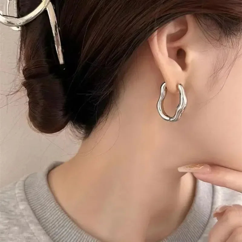 Trendy Round Hoop Earrings