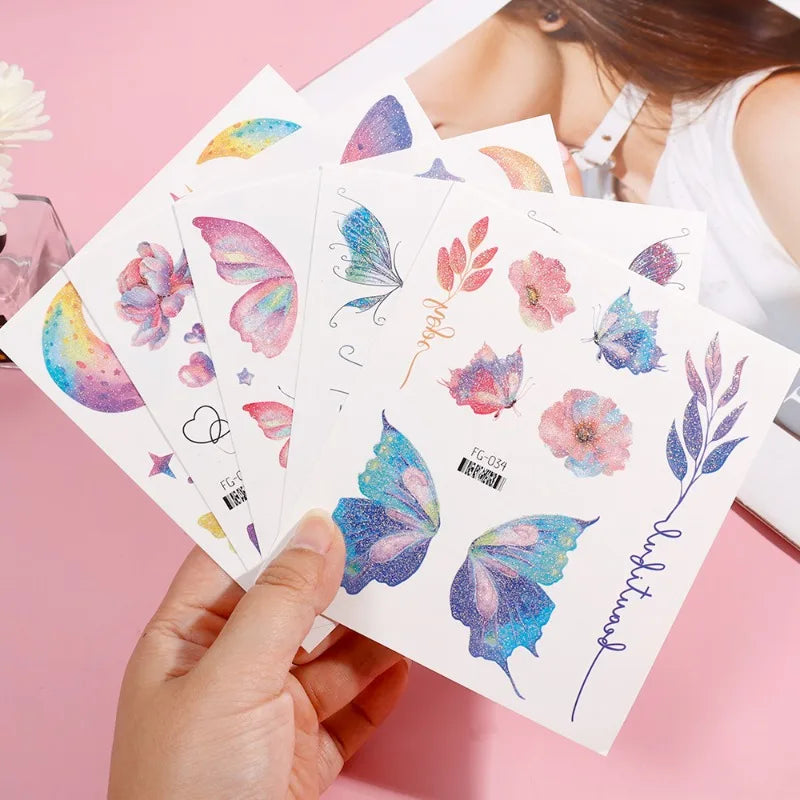 3D Fairy Butterfly Wings Shiny Tattoo Sticker