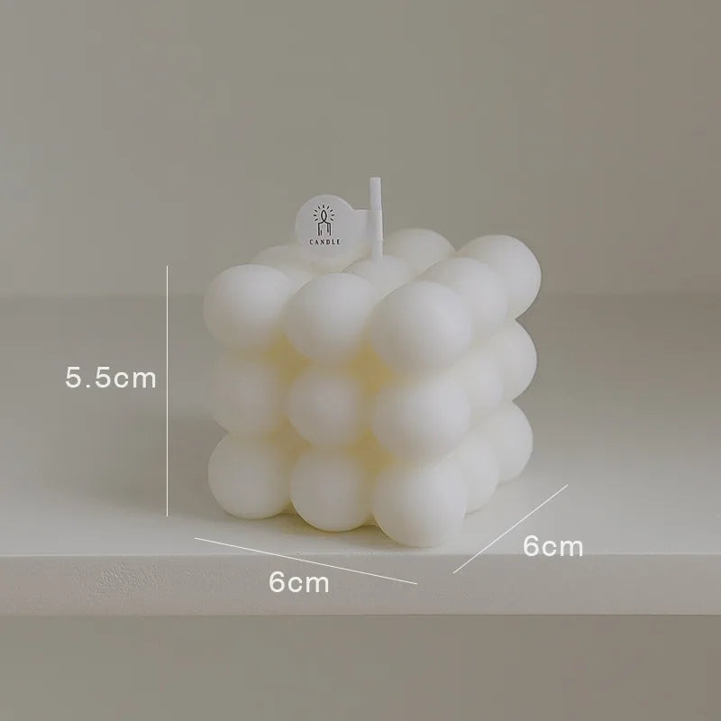 Ins Style Bubble Cube Aromatherapy Soy Wax Candle