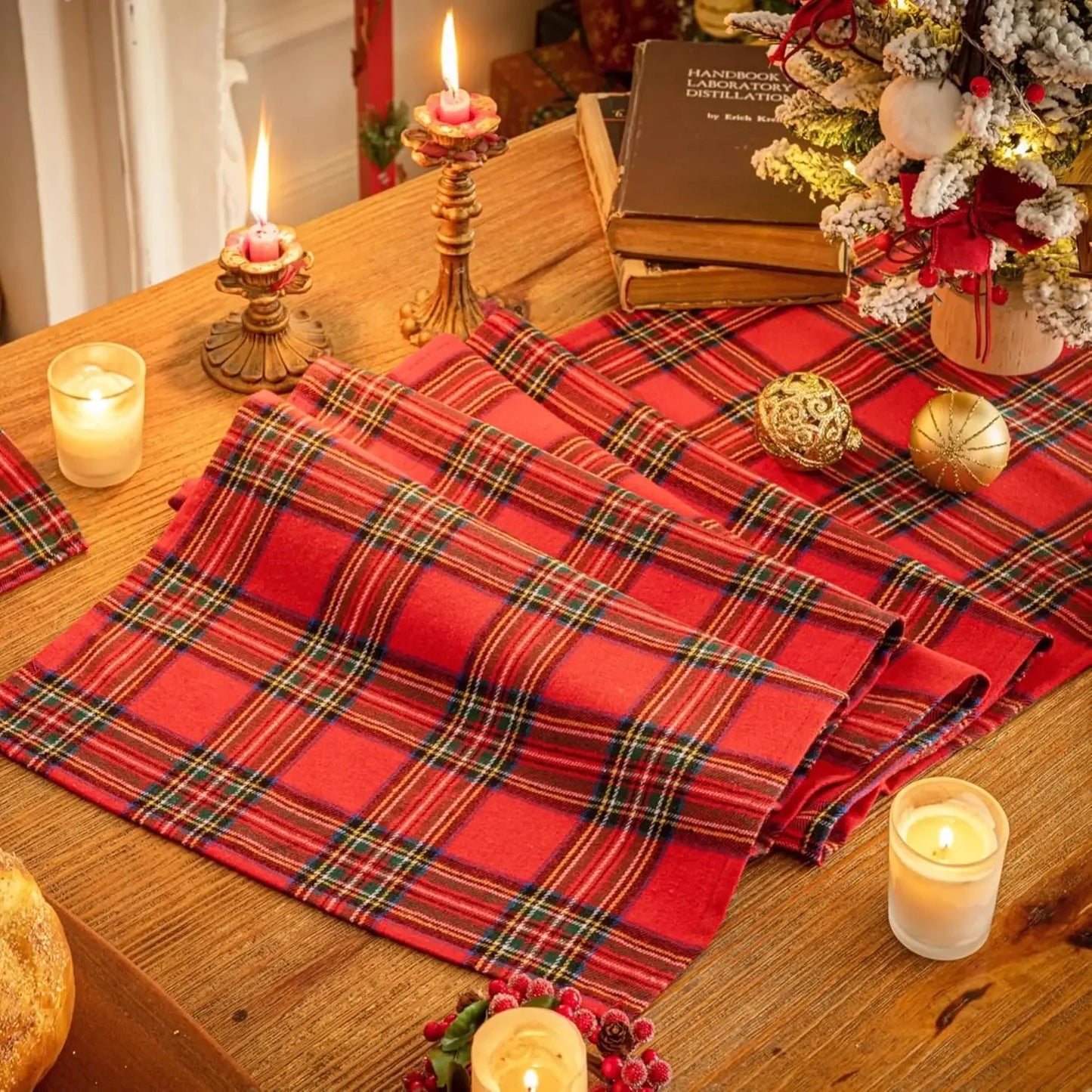 Christmas Scottish Tartan Plaid Tablecloth