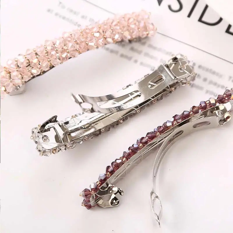 Crystal Rhinestone Barrettes Hair Clips