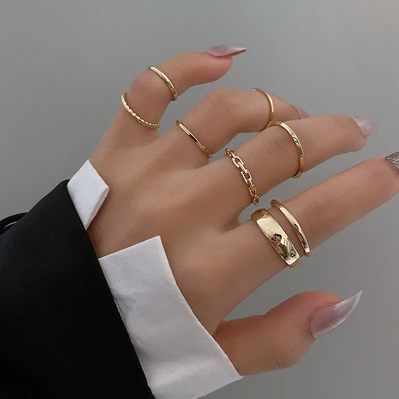 7pcs Fashion Jewelry Rings Set