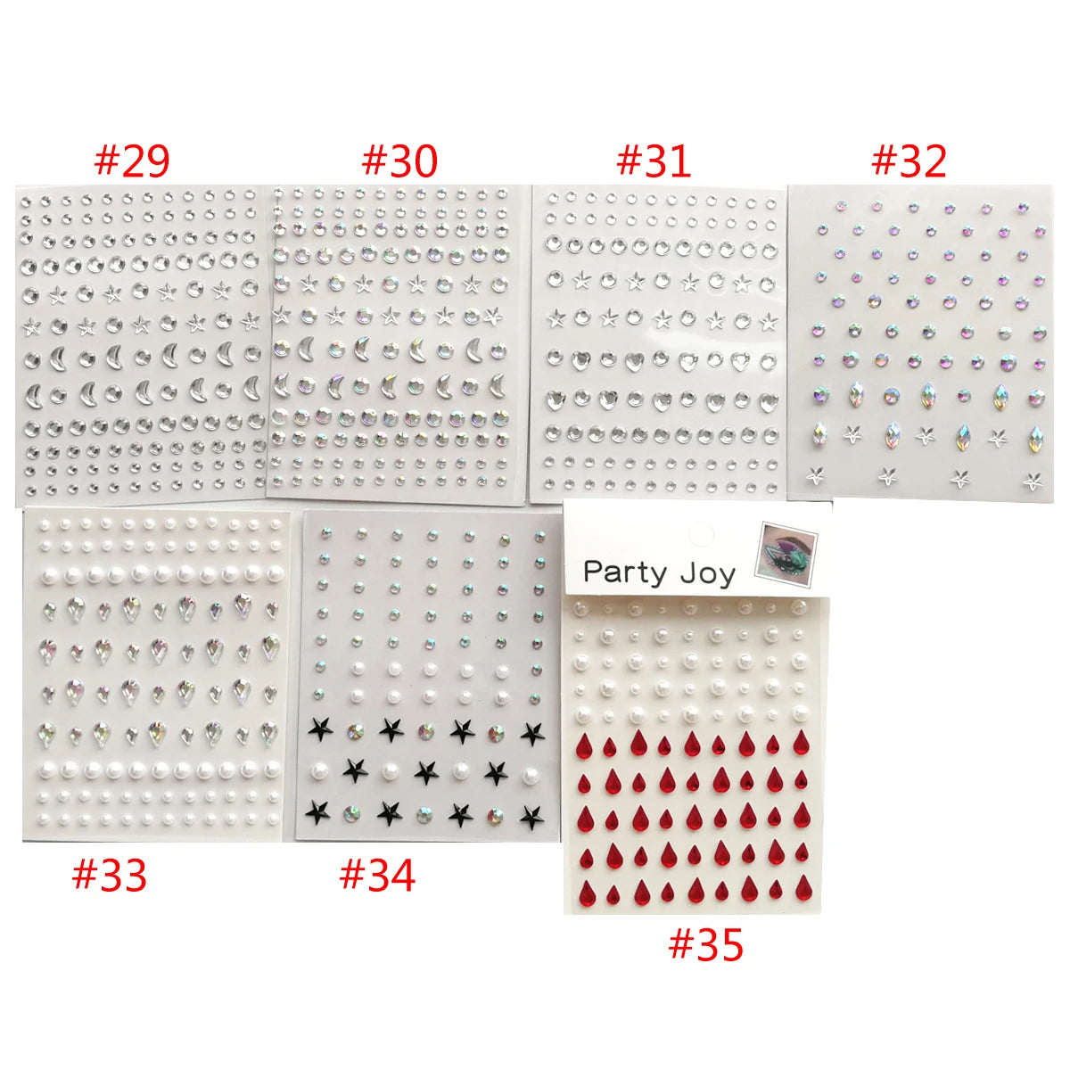 3D Eyes Face Jewels Stickers