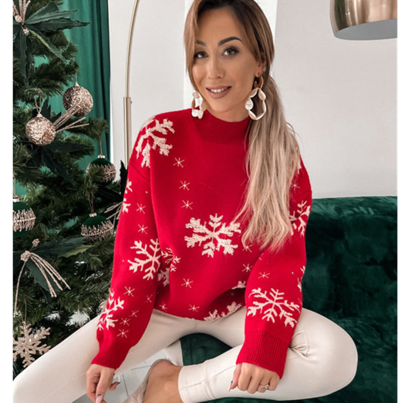 Knitted Fluffy Loose Christmas Sweater