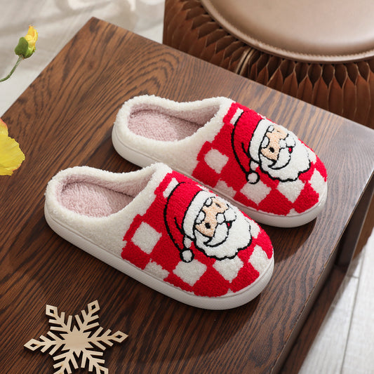 Fuzzy Santa Claus Home Slipper