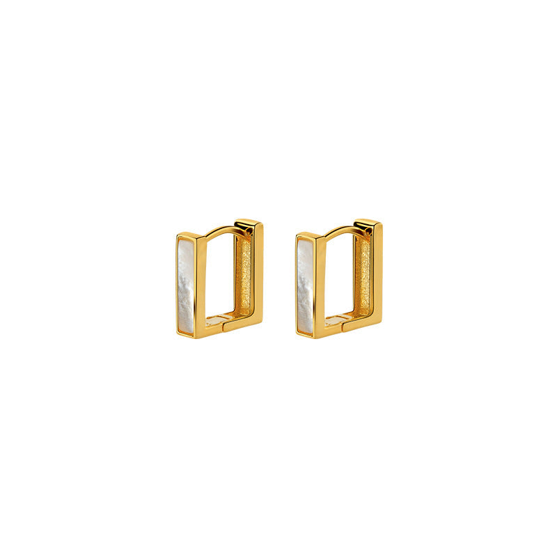 Elegant Shell Square Earrings