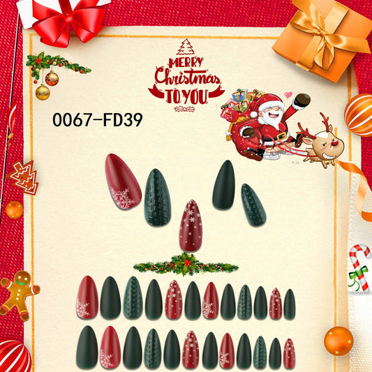 Christmas Nails Tip Wear