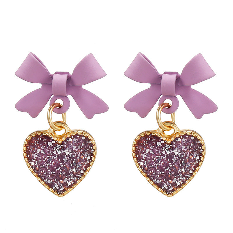 Purple Love Earrings