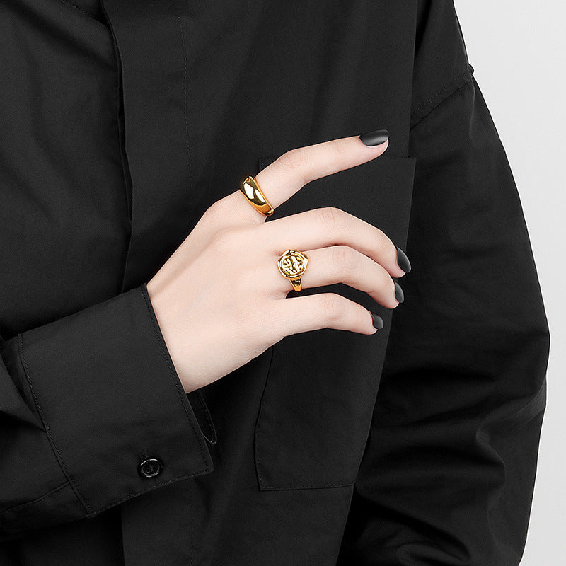 Irregular Abstract Pattern Ring