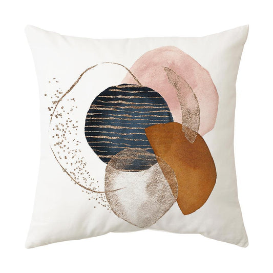 Home Geometric Abstract Irregular Pattern Print Cushion Cover